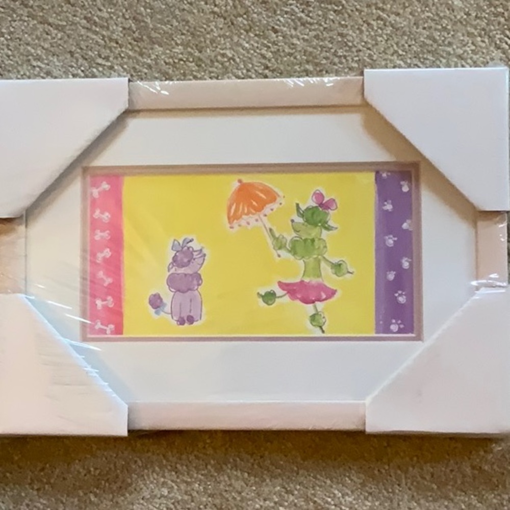 Dancing Poodles Framed Print